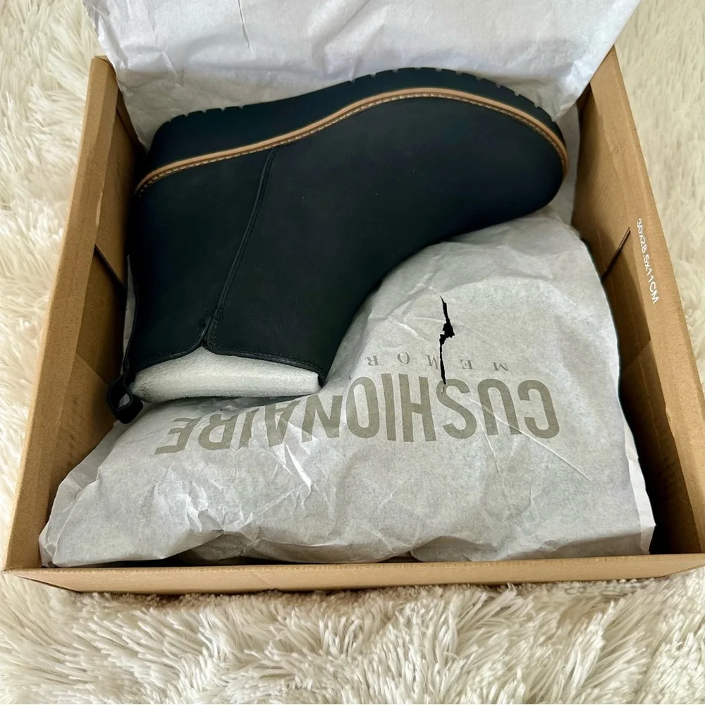Cushionaire Ilena Wedge Ankle Booties Black Memory Foam Women’s Size 9M NWT